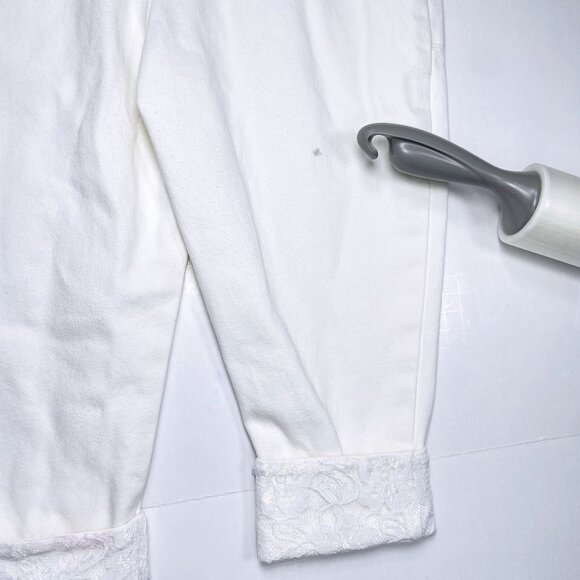 Vintage Jordache Girls Lace Bubble Denim Overalls Longall Romper Outfit 4 - Picture 14 of 16